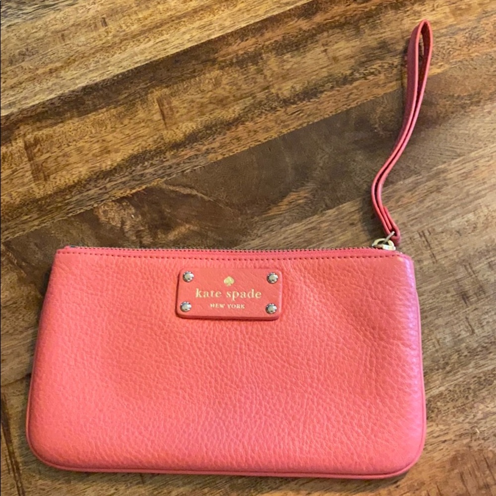 Wristlet coral peach color